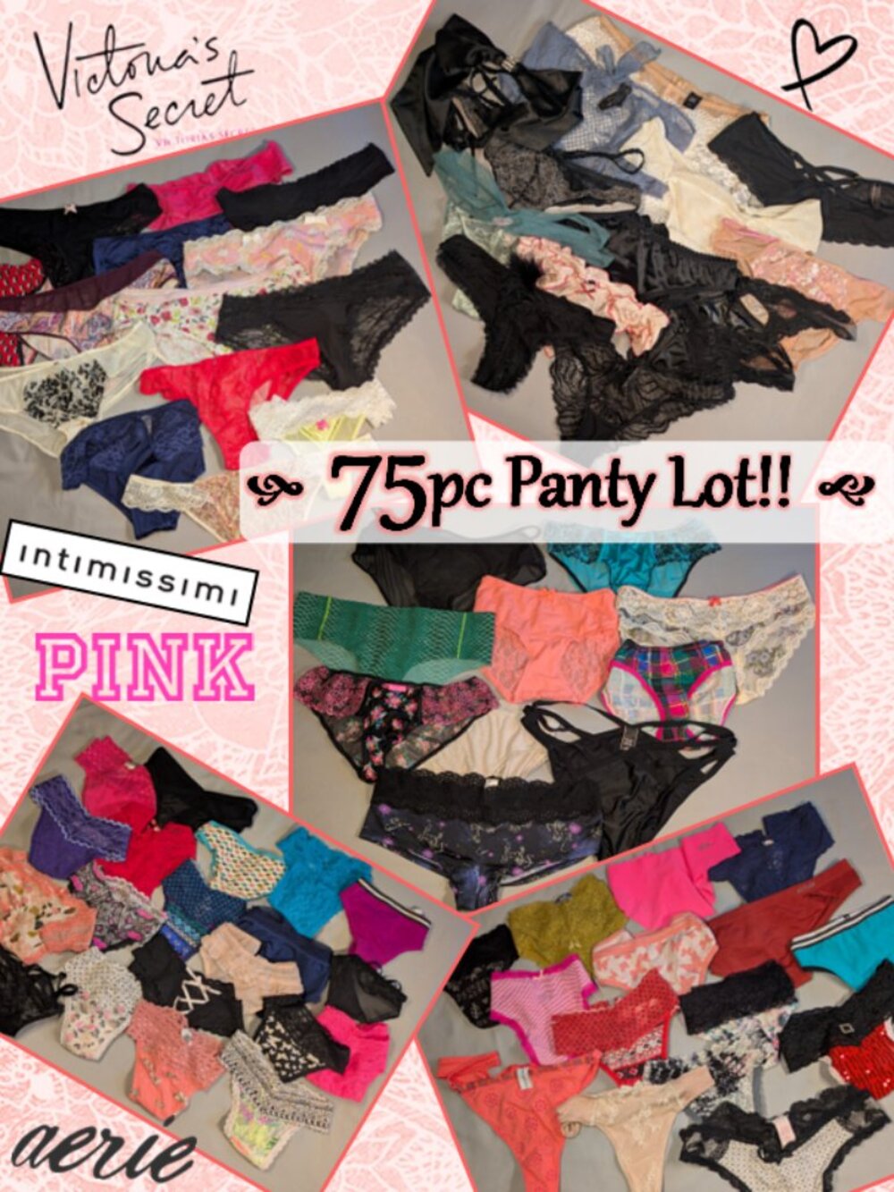 💋 75pc Lot of Gorgeous Sexy Panties!! 🍑